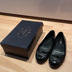 Prada patent leather flats